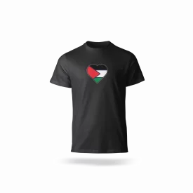 تیشرت پنبه قلبم فلسطین 01