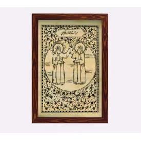 قاب اکملت دینکم عمودی20*30طرح چوب