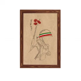 قاب پیوسته تویی 02عمودی20*30طرح چوب