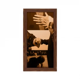 قاب عمودی 07 از مجموعه رهبرم 15*30طرح چوب