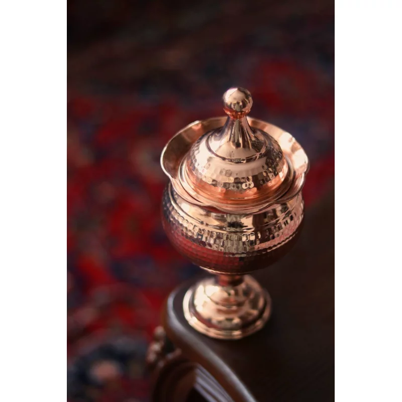 قندان مسی پایه دار