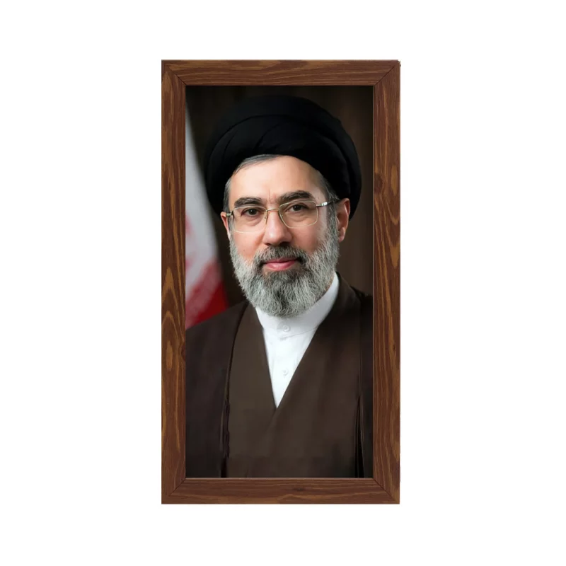 قاب عمودی 02 رهبرم اقا مجتبی 15*30طرح چوب