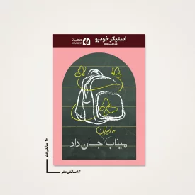 استیکر ماشین  مدرسه میناب 08  14*20