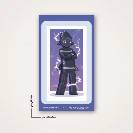 استیکر  کودک موشک فتاح  6*10
