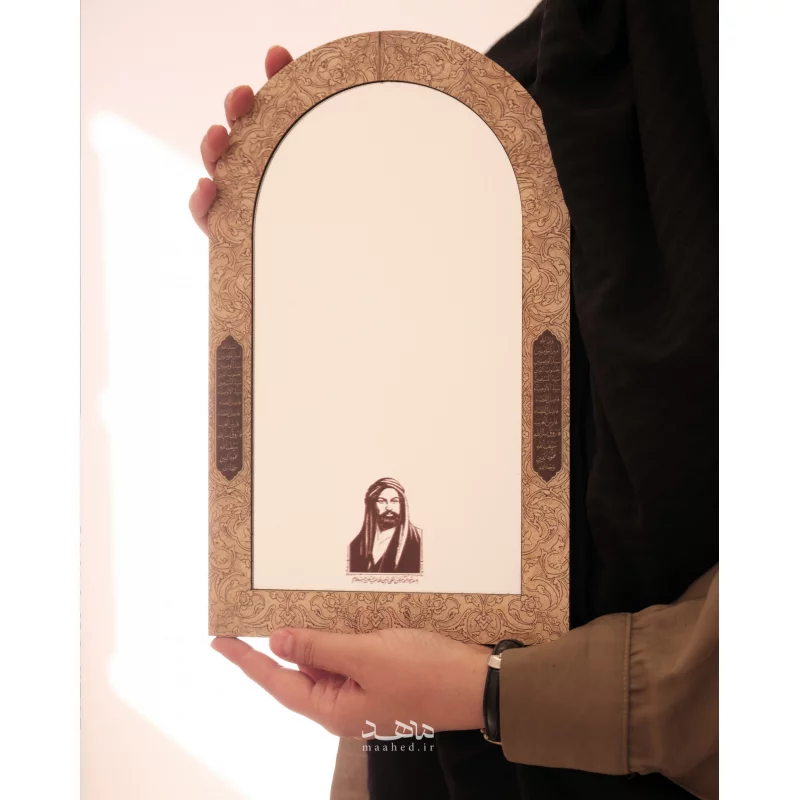 آینه دیواری چوبی تمثال امیرالمومنین کرم 18*30
