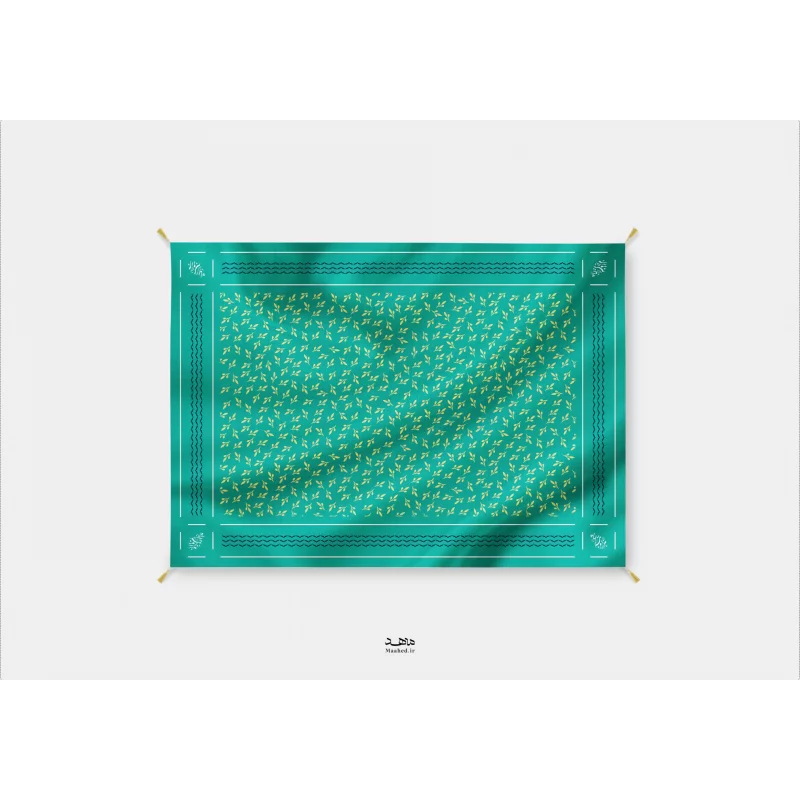 سفره مخمل زیتون  100*140