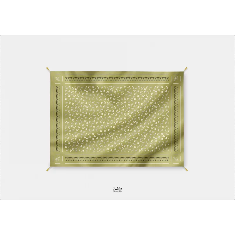 سفره مخمل زیتون  100*140