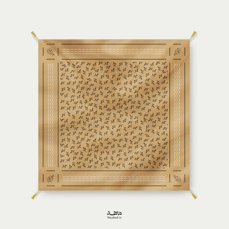 سفره مخمل زیتون  140*140