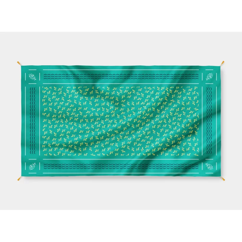 سفره مخمل زیتون  80*140