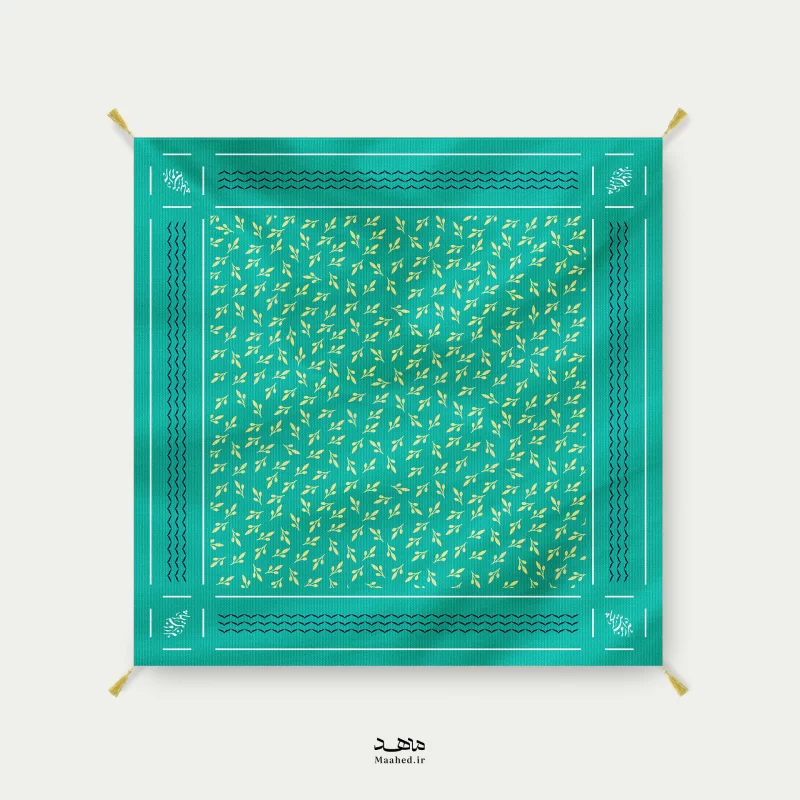 سفره مخمل زیتون  140*140