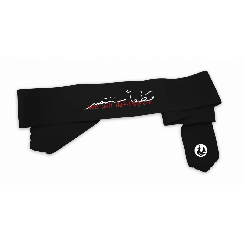 سربند پارچه کج راه قطعا سننتصر مشکی  4.5*80
