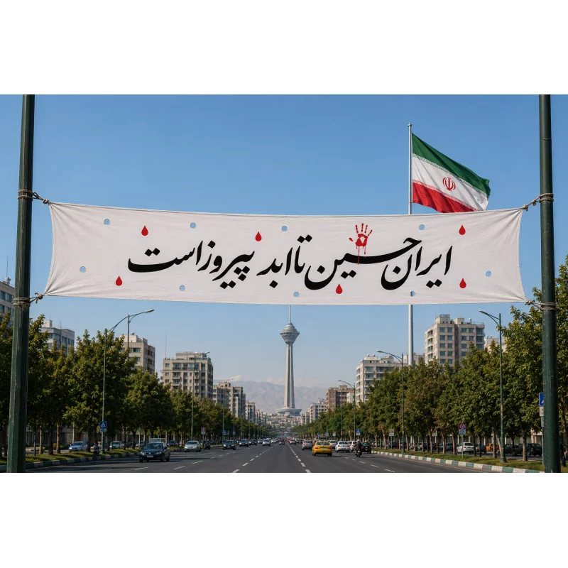 کتیبه متقال دست نویس ایران حسین    160*640