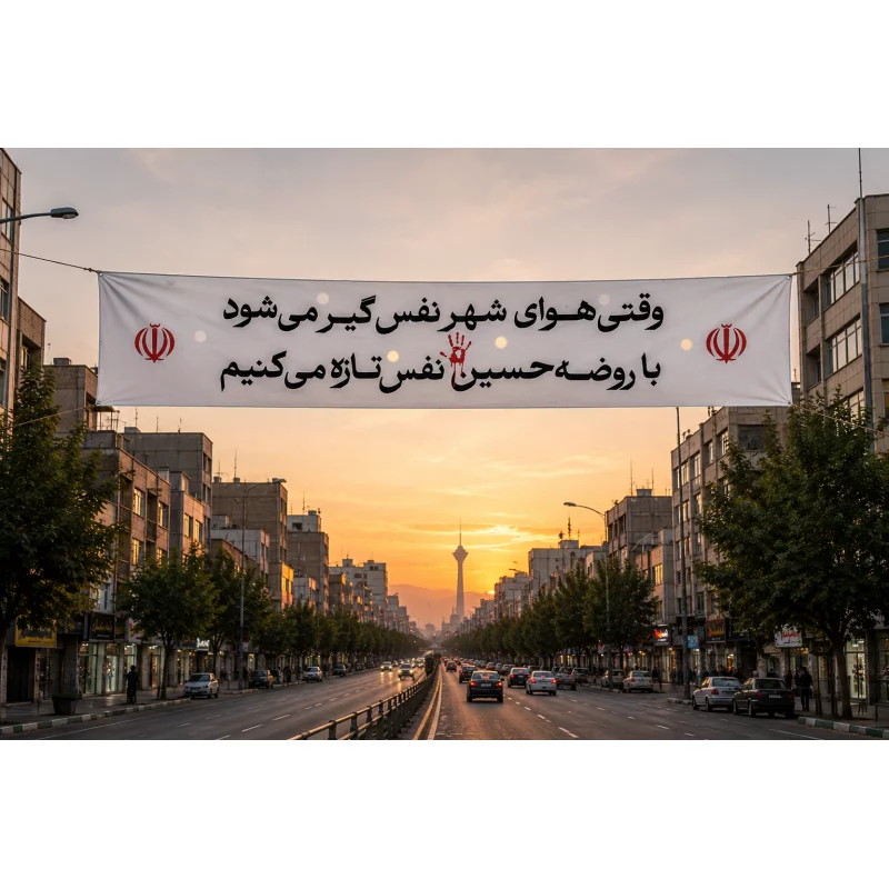 کتیبه متقال دست نویس هوای شهر    160*640