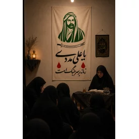 بیرق متقال دست نویس یا علی مددی   130*80