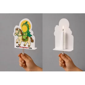 بسته 100 عددی کارت نذری  مقوا گلاسه شمع حضرت قاسم   11*6.5