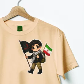 تیشرت کودک پنبه سفیر کوچک 02 کرمی