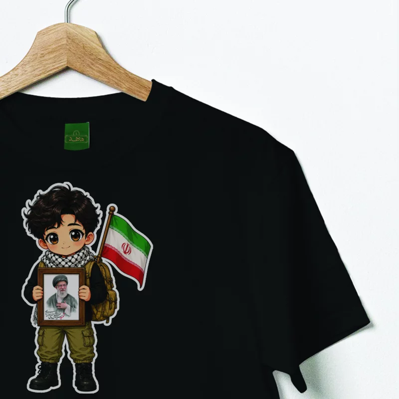 تیشرت کودک پنبه نسل حسینی 02 مشکی