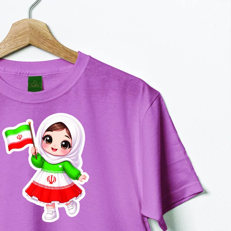 تیشرت کودک پنبه دختر ایران  یاسی