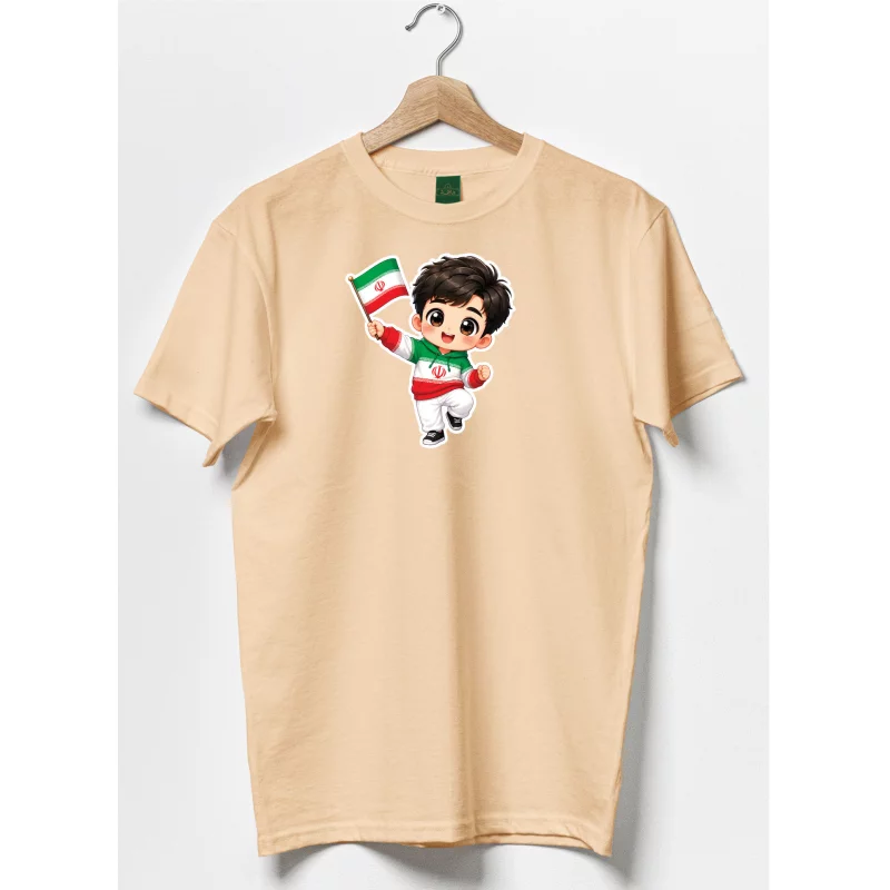 تیشرت کودک پنبه پسر ایران  کرمی