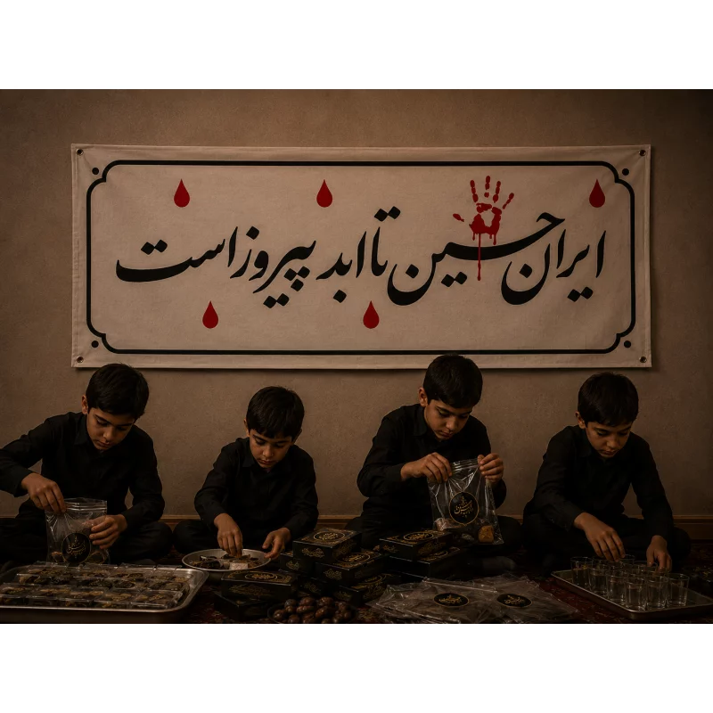 کتیبه مخمل اقتصادی ایران حسین   100*46