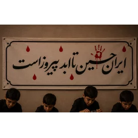 کتیبه مخمل اقتصادی ایران حسین   100*46