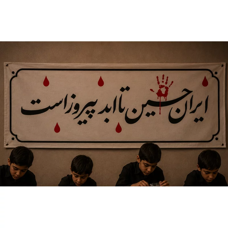 کتیبه مخمل اقتصادی ایران حسین   100*46