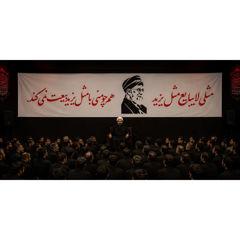 کتیبه مخمل اقتصادی مثلی لا یبایع   140*560