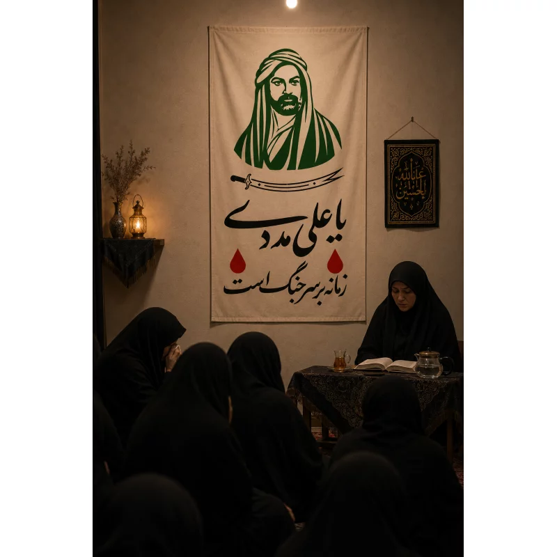 بیرق مخمل اقتصادی زمانه   50*32
