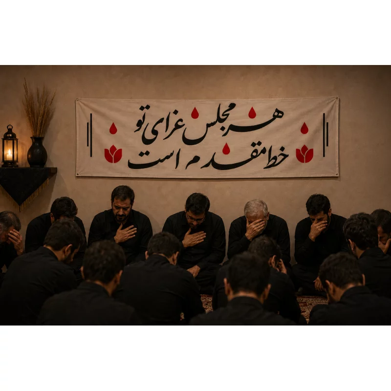 کتیبه مخمل اقتصادی خط مقدم   100*46