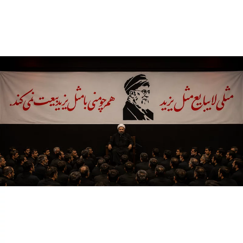 کتیبه مخمل اقتصادی مثلی لا یبایع   140*560