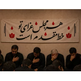 کتیبه مخمل اقتصادی خط مقدم   100*46
