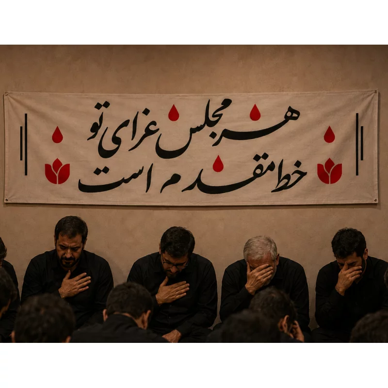 کتیبه مخمل اقتصادی خط مقدم   100*46