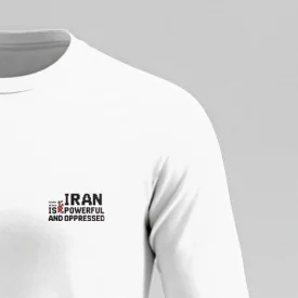 تیشرت استین بلند پنبه ایران جان 03 سفید
