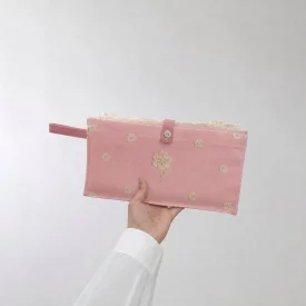 پک سجاده جانماز جیبی صبر - صورتی مخمل