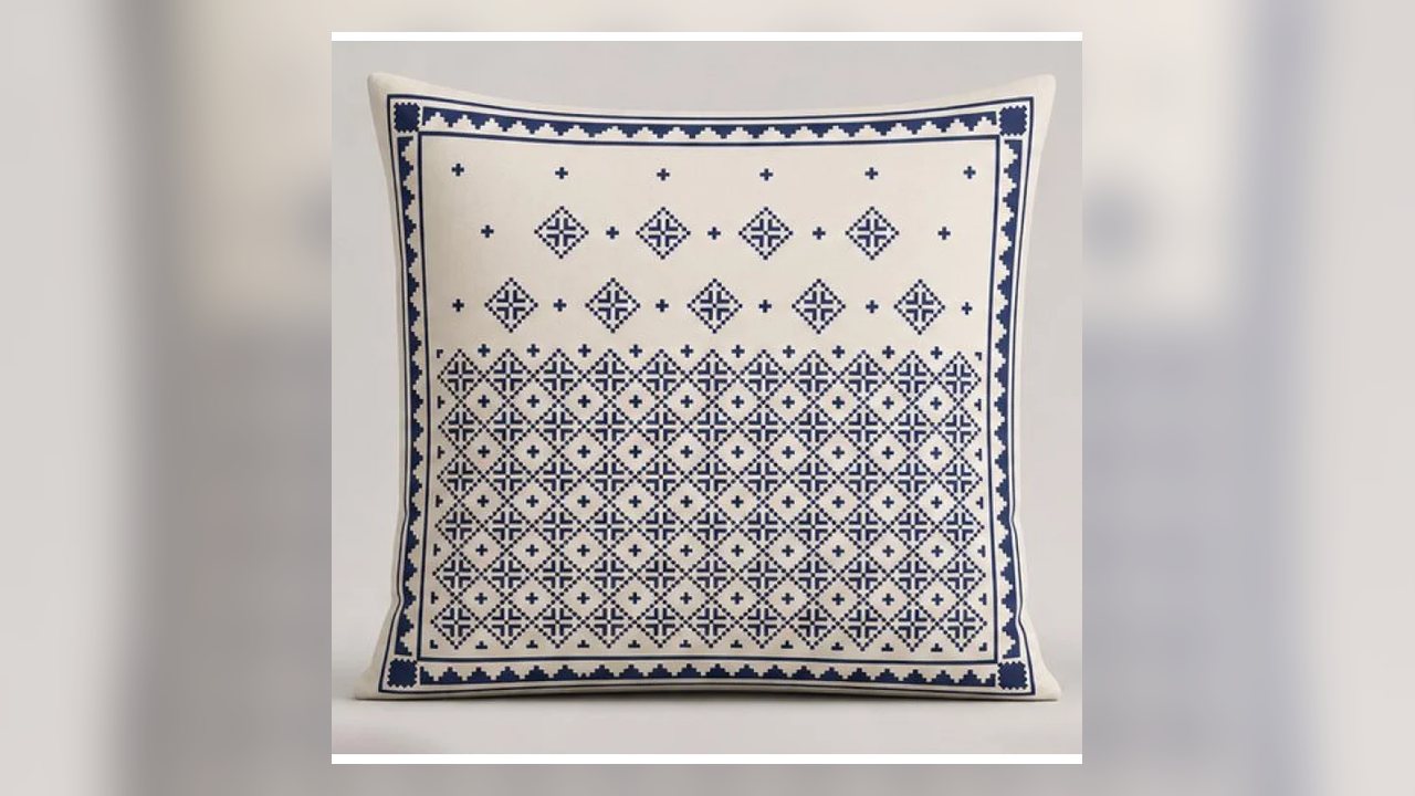 کوسن مخمل طرح زیلو 44×44